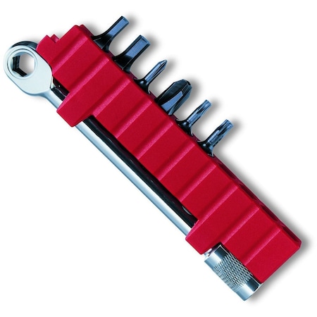 Swiss Army Brands 2024 Victorinox 30343 Ratchet With Bit Case + 5 Bits For Swisstool Spirit VIC-3.0306